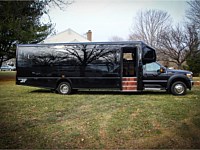 28 pass Black Limo Party Bus - grn
